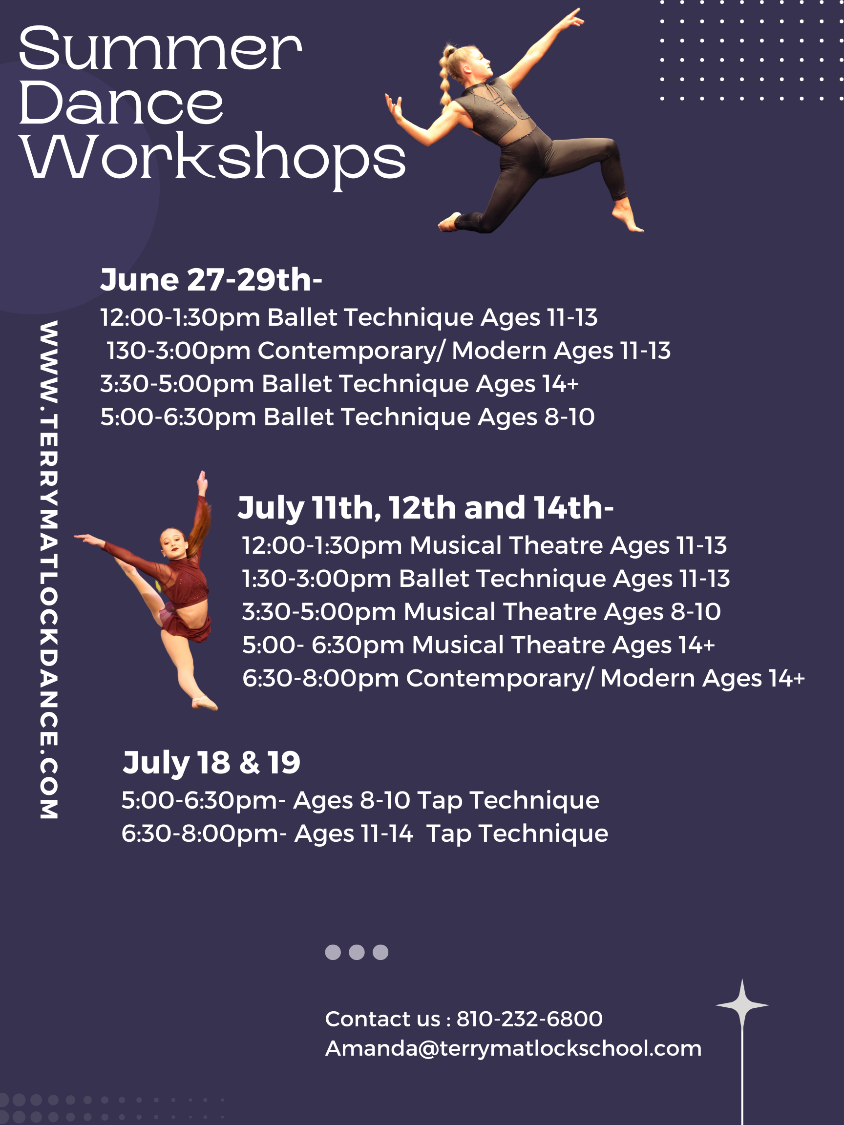 Dance Schedule Terry Matlock Dance